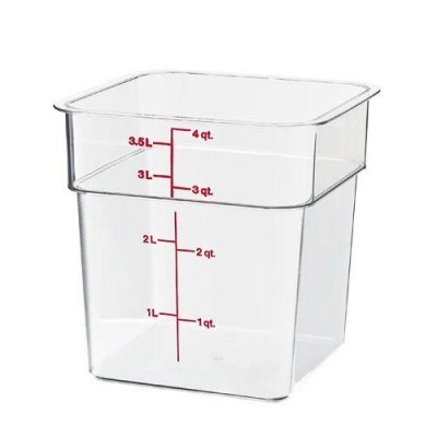 Pote Quadrado com Graduação 3,8 L – Pote Graduado Cambro 