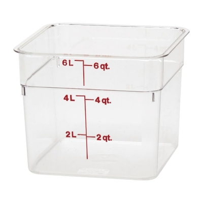 Pote Quadrado com Graduação 5,7 L – Pote Graduado Cambro 