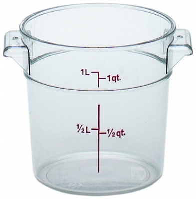 Pote Redondo com Graduação 1,0 L – Pote Graduado Cambro
