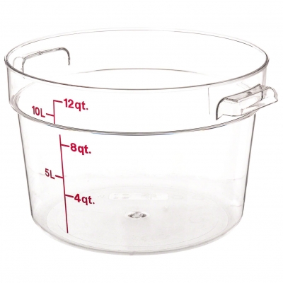 Pote Redondo com Graduação 11,4 L – Pote Graduado Cambro
