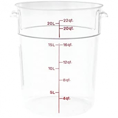 Pote Redondo com Graduação 20,8 L – Pote Graduado Cambro