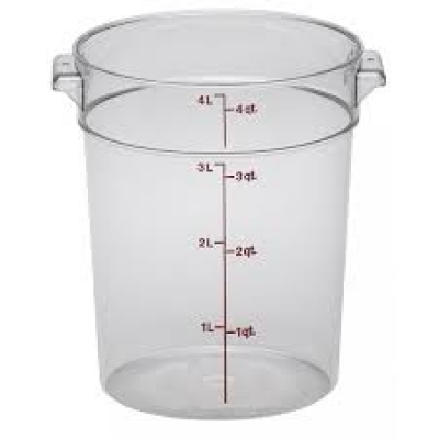 Pote Redondo com Graduação 3,8 L – Pote Graduado Cambro