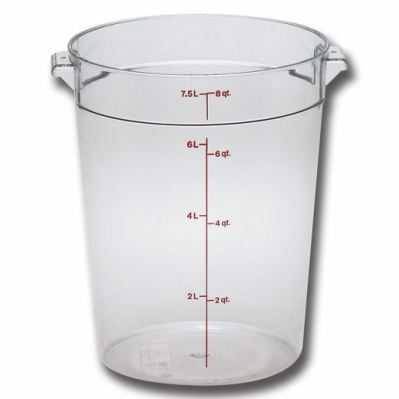 Pote Redondo com Graduação 7,6 L – Pote Graduado Cambro